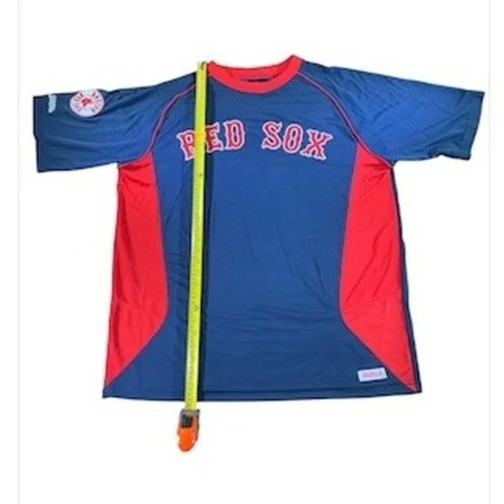 NWT Red Sox Stitches MLB Baseball Jersey‎ Shirt Mens Large Blue Red Short Sleeve